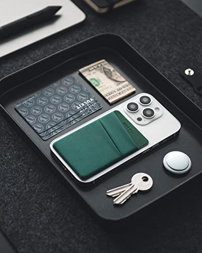 VULKIT Phone Card Holder Slim Elastic Adhesive Phone Wallet Credit Card Sleeves Sticker for Back of Smartphone(Green) - color: Green