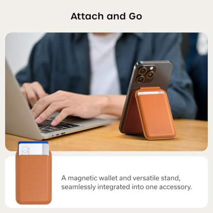 Satechi MagSafe Wallet Stand, Card Holder, NFC Pass-Through - color: Orange