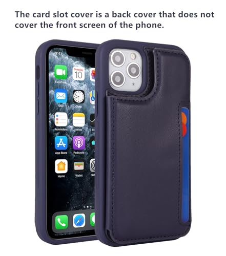 iCoverCase Compatible with iPhone 11 Pro Phone Case with Card Holder, Wallet Case for Women Men RFID Blocking PU Leather Protective Case 5.8 Inch (Dark Blue) - color: Dark Blue