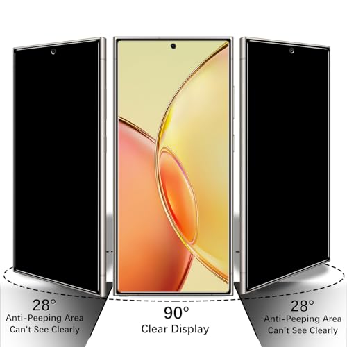 2+2 Pack Privacy Screen Protector for Samsung Galaxy S24 Ultra - color: Samsung Galaxy S24 Ultra-Black