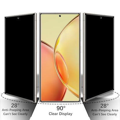 2+2 Pack Privacy Screen Protector for Samsung Galaxy S24 Ultra - color: Samsung Galaxy S24 Ultra-Black