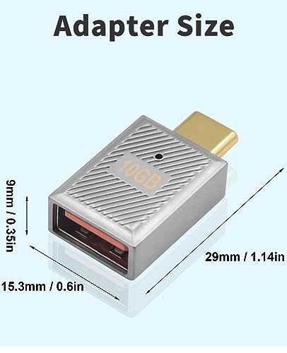 Duttek USB C to USB Adapter, 10Gbps, 120W/6A, Compatible with MacBook Pro/Air, iPad, Steam Deck, Switch, Oculus Quest, VR, Gaming Consoles, PCs, Laptops, Tablets, Smartphones - style: C Male to A Female Adapter