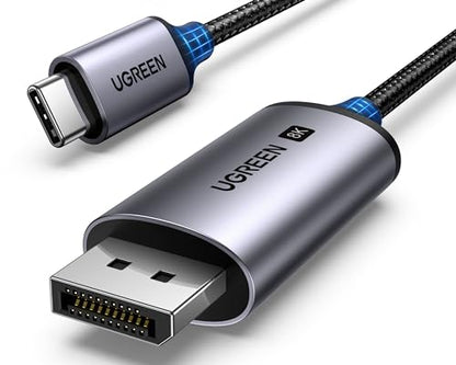 UGREEN Unidirectional USB C to DisplayPort 1.4 Cable 8K@60Hz 4K@240Hz 3.3FT - size: 3.3FT