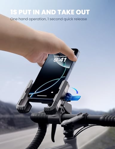 Grefay Bike Phone Mount for Electric, Mountain, Scooter, and Dirt Bikes - color: Grey