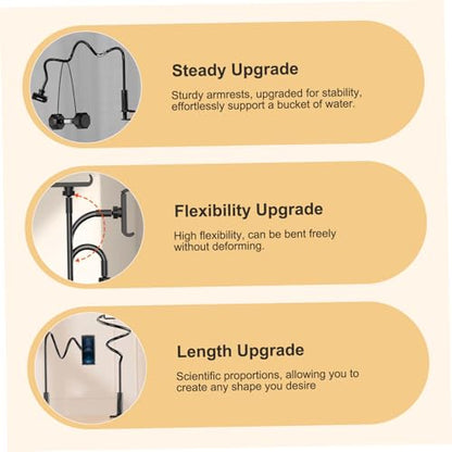 Gooseneck Phone Holder, 360° Flexible Phone Holder with 32 Inch Long Arm and Clamp for Bed, Desk|Fire Extinguisher Mounts Brackets