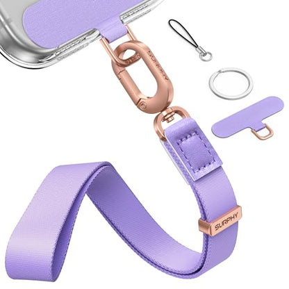 SURPHY Phone Wrist Strap, Keychain Wristlet, Wrist Lanyard with Tether Tab - color: Purple