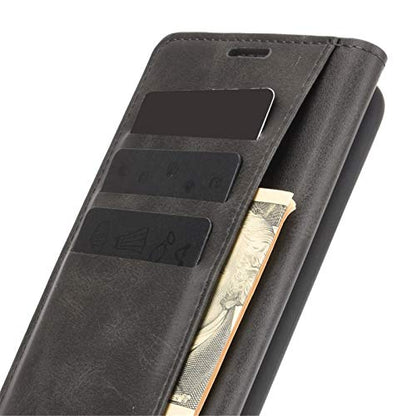 Flip Case for Motorola One 5G UW Ace Wallet Leather Magnetic Protective Cellphone Case for Moto One 5G Ace 2021 / Moto G 5G Folio Book Cover & Stand (Black) - color: Black
