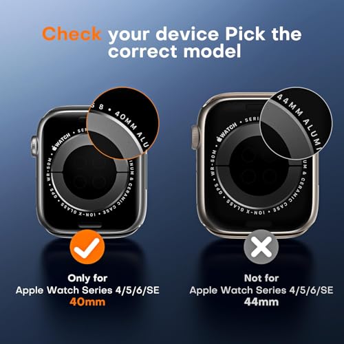 TOCOL 6 Pack Screen Protectors for Apple Watch SE (2nd Gen)/6/5/4 40 mm, Bubble-Free Scratch Resistant HD Transparent Soft TPU Screen Protector Film for Apple Watch 40 mm | Self-Repair, Scratch-Resistant, Bubble-Free, HD Transparent, Ultra-Slim, Flexible