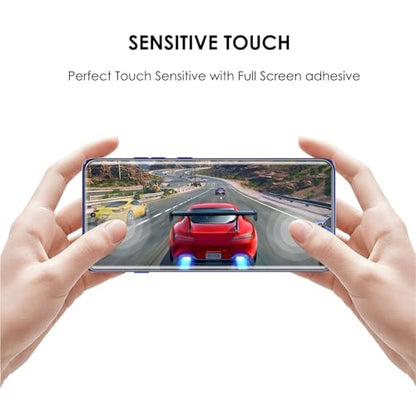 Screen Protector for Motorola Edge 2025, 3 Pack, Tempered Glass LOCA UV Set, Edge to Edge Protection, 9H Scratch Resistant, Touch Sensitive, Fingerprint-ID Support