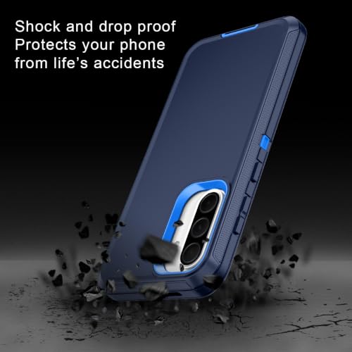 I-HONVA for Samsung Galaxy A37 5G Case Shockproof Dust/Drop Proof 3-Layer Full Body Protection [Without Screen Protector] Rugged Heavy Duty Cover Case for Galaxy A37 5G,Navy Blue - color: Navy Blue