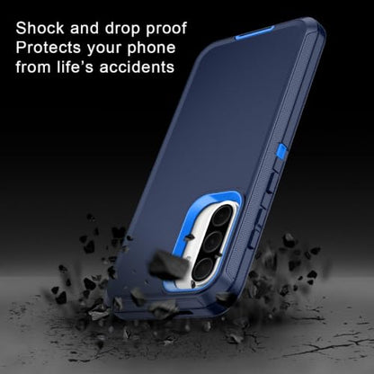I-HONVA for Samsung Galaxy A37 5G Case Shockproof Dust/Drop Proof 3-Layer Full Body Protection [Without Screen Protector] Rugged Heavy Duty Cover Case for Galaxy A37 5G,Navy Blue - color: Navy Blue