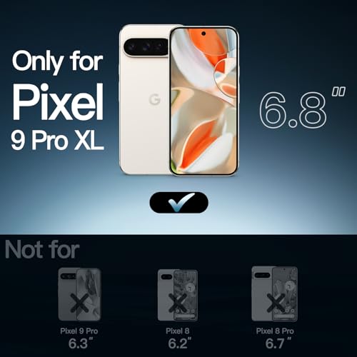 JETech Case for Google Pixel 9 Pro XL, Anti-Yellowing, Clear | Shockproof Protection, Scratch Resistant Hard PC Back, Durable Transparent TPU Bumper - color: Clear, size: Pixel 9 Pro XL