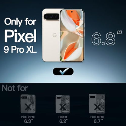 JETech Case for Google Pixel 9 Pro XL, Anti-Yellowing, Clear | Shockproof Protection, Scratch Resistant Hard PC Back, Durable Transparent TPU Bumper - color: Clear, size: Pixel 9 Pro XL