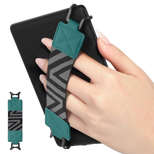 MoKo Security Hand-Strap for 6-8" Kindle eReaders Fire Tablets, Jade Green - color: Jade Green, style: Patterned Strap