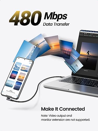 UGREEN 100W Right Angle USB C Cable, Fast Charging Cable, 3.3ft - size: 3.3 ft