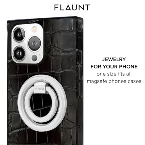 Flaunt MagSafe Phone Ring Holder and Stand - Magnetic Phone Grip - Silver - color: Silver