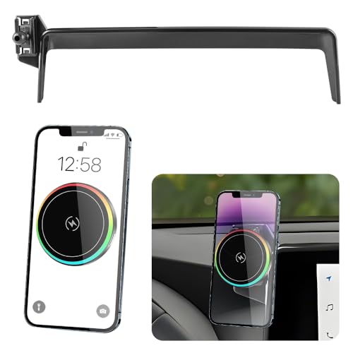 Car Magnetic Phone Mount for Toyota Grand Highlander 2024 2025 2026 and Grand Highlander Hybrid 2024-2026 Auto Accessories Best Cellphone Holder Fast 15W Wireless Charger Cell Phones Charging Stand