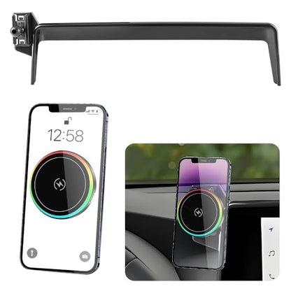 Car Magnetic Phone Mount for Toyota Grand Highlander 2024 2025 2026 and Grand Highlander Hybrid 2024-2026 Auto Accessories Best Cellphone Holder Fast 15W Wireless Charger Cell Phones Charging Stand