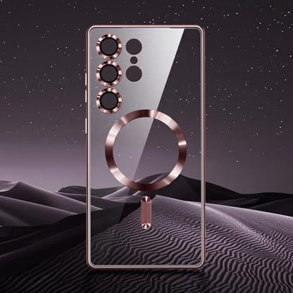 Hurgoer for Samsung Galaxy S22 Ultra Case.Soft TPU Electroplated Frame Cover with Clear Back.Drop Tested Protective Full Body Case.Thin Light Slim【Not Magsafe】 (Rose Gold, S22 Ultra) - color: Rose Gold, size: S22 Ultra