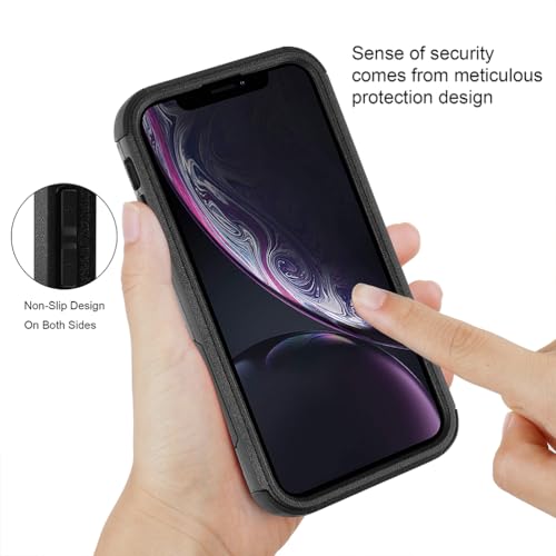 Co-Goldguard Case for iPhone XR, [3-Layer][Shockproof] [Dropproof] for iPhone XR Phone Case, Heavy Duty Protection Case for iPhone XR, 6.1 inch (Black) - color: Black