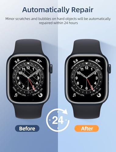 [8 Pack] Screen Protector for Apple Watch 40mm SE Series 6/5/4 Anti-Scratch,iWatch Self-Healing Soft TPU,Bubble-Free,HD Clear Soft Watch Film,Touch Sensitive,Ultra-thin for iWatch Accessories - size: 40mm SE/Series 6/5/4