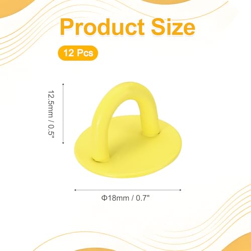 12Pcs Phone Ring Holder (0.7 Inch) - Adhesive Round Shaped Phone Finger Grip Hook Smartphones Keychain Ring Charm Loop for DIY Tablet Case Accessories, Yellow - color: Yellow