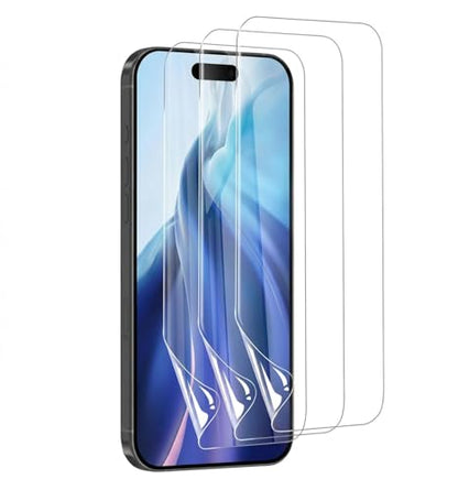3 Pack Soft Flexible Film for iPhone 17 Pro Max Screen Protector– Non-Breakable, Self-Healing, Invisible Thin, Scratch Resistant, Fingerprint [Not Glass] - size: Compatible iPhone 17 Pro Max