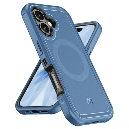 M MYBAT PRO for iPhone 17 Case,[Compatible with magsafe],Rugged Case Blue - color: Blue, size: iPhone 17（No Belt Clip）
