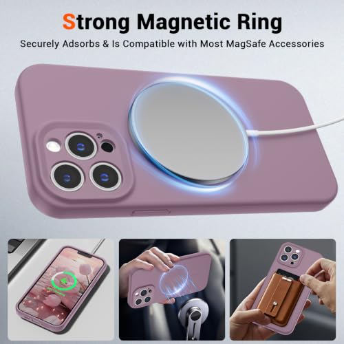 SUPFINE Silicone & Magnetic for iPhone 13 Pro Case - color: Blackcurrant, size: iPhone 13 Pro