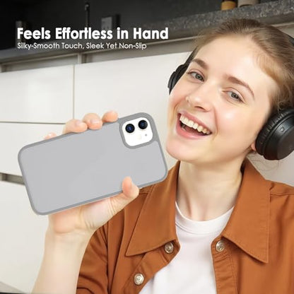 TENOC Phone Case Compatible with iPhone 11, Dark Gray Case Translucent Protective Bumper Matte Hard Back Cover for 6.1 Inch - color: Dark Gray, size: iPhone 11