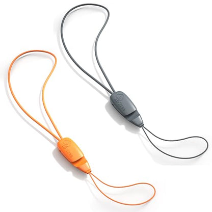 E-Tree 2 Pack Multi-Purpose Wrist Lanyard Hand Strap for Cell Phone Case Camera Airpods Keys Keychain Keys USB Flash Drive - color: Grey & Orange