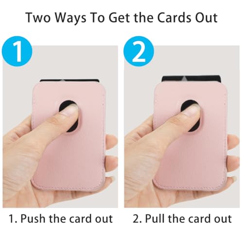 for MagSafe Wallet,Magnetic Card Holder for Phone Case - color: Pink Polka Dots