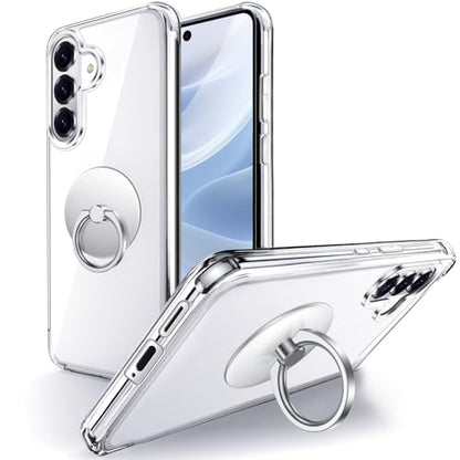 Silverback for Samsung Galaxy S26 Case Clear with Ring Kickstand, Protective Soft TPU Shock -Absorbing Bumper Shockproof Phone Case for Galaxy S26 -Clear - size: Galaxy S26