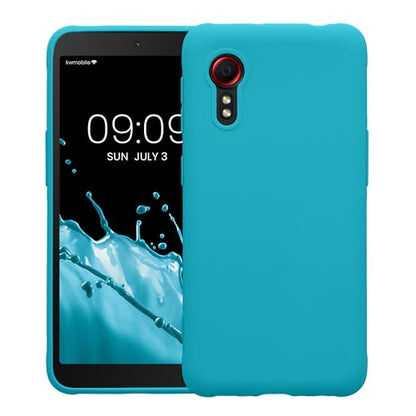kwmobile Case Compatible with Samsung Galaxy Xcover 5 Case - Soft Slim Protective TPU Silicone Cover - Cool Glacier - color: Cool Glacier