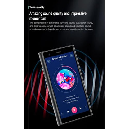Yoidesu S23 Pro Smartphone, 3in 3D Glass Super Small Cell Phone, Dual SIM 2GB 16GB ROM for Android 8.1 Ultra Thin Mobile Phone, 1000mAh The World's Smallest Backup Phone - color: Black