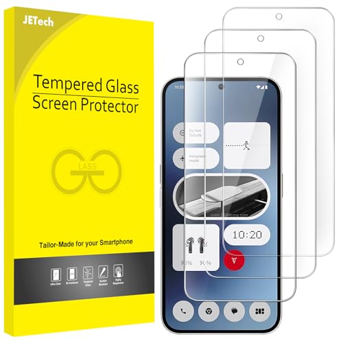 JETech Screen Protector for Nothing Phone 2a/2a Plus, 3-Pack | HD Clear, 9H Tempered Glass Film, Anti-Scratch Glass - size: Nothing Phone 2a/2a Plus