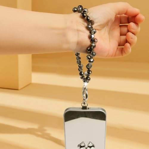 MOLOPPO 2 Phone Lanyard for Smartphone, Adjustable Crossbody Strap+Charm - color: A3-black