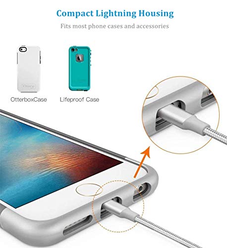 Marchpower iPhone Charger Cable MFi Certified 3 Pack 6FT Lightning Cable Nylon Braided Durable USB Charging Cable Cord for iPhone 12 11 Pro XR Xs Max X SE 8 7 6S Plus 6 5S 5C 5 iPad AirPods and More