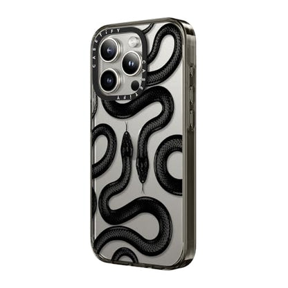 CASETiFY for iPhone 15 Pro Case - Compact | Lightweight | 4ft. 2x Military Grade Drop Protection | Black Kingsnake | Black - color: Black Kingsnake, size: Iphone 15 Pro (6.1")