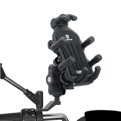 Shkalacar Motorcycle Phone Holder with Vibration Dampener, 360° Adjustable Rotation, Anti-Theft Motorcycle Phone Mount Cellphone Holder, Cell Phone Holder Motorbike Mount