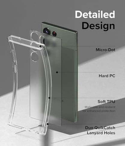 Ringke for Samsung Galaxy S23 Ultra Case [Fusion Matte Clear] | Oil & Dirt Resistant, Anti-Fingerprint Technology Prevents Oily Smudges, Frosted Coating Feels Velvety Soft - size: Galaxy S23 Ultra