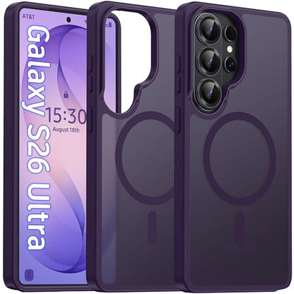 Oterkin Magnetic Samsung Galaxy S26 Ultra Case, Dark Purple | Matte, Compatible with MagSafe, Frosted Translucent, Shockproof Anti-Scratch Slim Fit, Military Grade Protection - color: S26 Ultra-Dark Purple, size: Galaxy S26 Ultra Case 6.9''