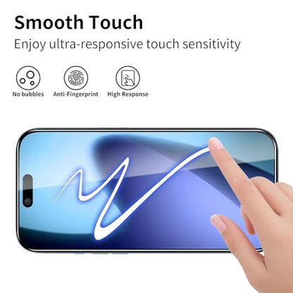 Screen Protector for iPhone 17 Air, 3-Pack Tempered Glass with Camera Lens Protectors, 9H Hardness HD Clear Scratch Resistant Case Friendly Easy Install - size: iPhone 17 Air