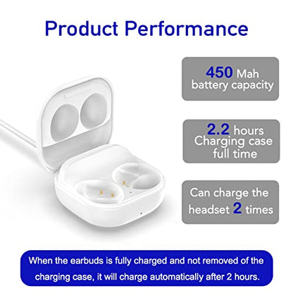 Wired Charging Case Compatible with Samsung Galaxy Buds2 (SM-R177), Replacement Charger Case Dock Station for Galaxy Buds2 Bluetooth Earbuds (White)
