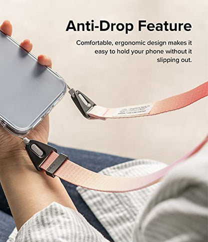 Ringke Phone Lanyard for iPhone 17 Pro Max and Most Smartphones [One-Touch Buckle] Shoulder Strap Adjustable Sturdy Universal Phone Crossbody Neck Lanyard for Travel Essentials - Aloha Sunset - color: Aloha Sunset