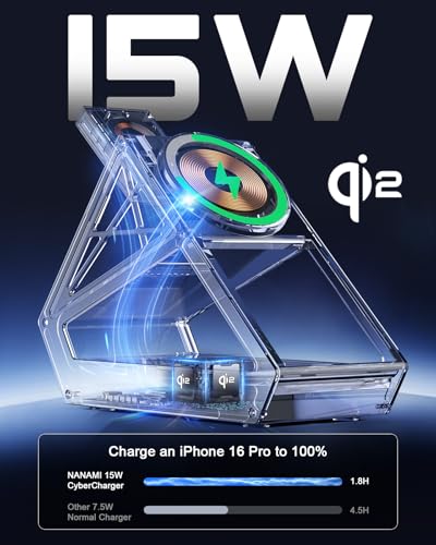 NANAMI 3 in 1 15W Magnetic Wireless Charging Station for Apple Devices