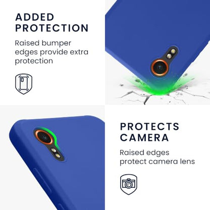 kwmobile Case Compatible with Samsung Galaxy Xcover7 Case - Soft Slim Protective TPU Silicone Cover - Baltic Blue - color: Baltic Blue