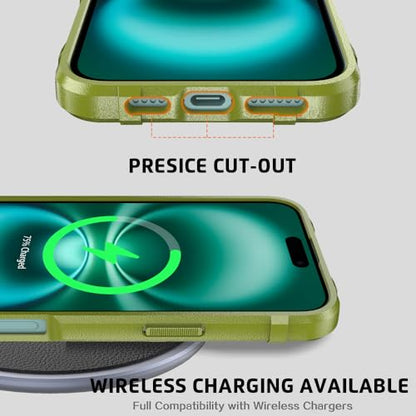 Rugged Shield 8ft Drop Proof TPU Thick Armor Tactical Protective Case Compatible with iPhone 16 Plus (6.7 inches) - Army Green - color: Army Green, size: iPhone 16 Plus