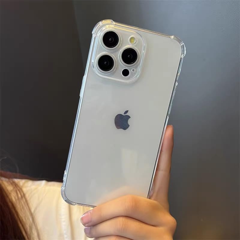 1pc Case for iPhone 14 Pro Max 6.7-Inch, Non-Yellowing Shockproof Phone Bumper Cover, Anti-Scratch Clear Back (Clear) - size: iPhone 14 Pro Max