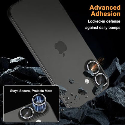 Camera Lens Protector for iPhone 17/16 / 16 Plus, 1 Pack, Black - size: For iPhone 17/16/16 Plus
